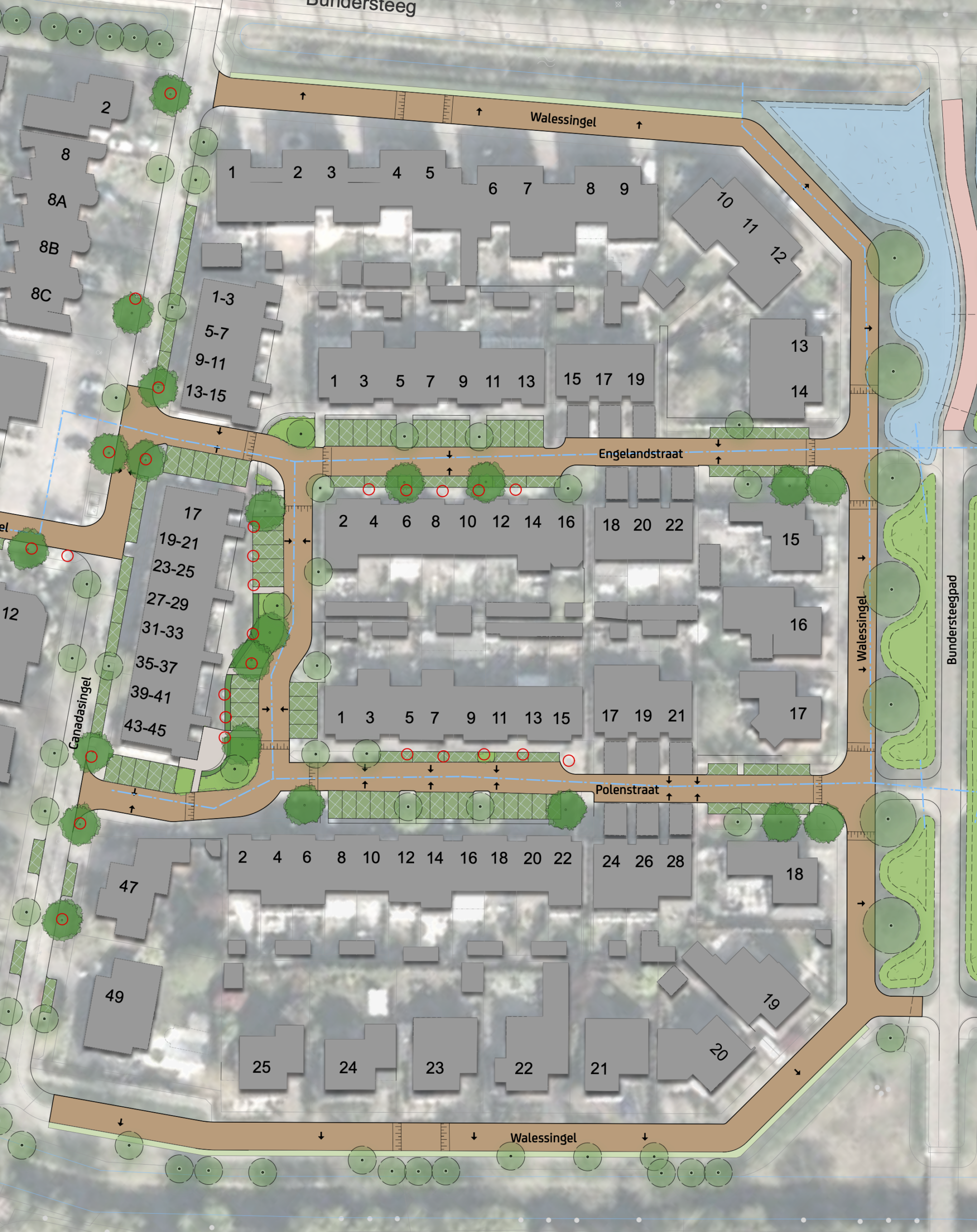 Schetsontwerp Walessingel, Engelandstraat en Polenstraat